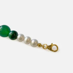 Outlet VEERT Freshwater Pearl Onyx Malachite Necklace Green