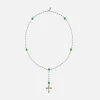 Flash Sale VEERT Freshwater Pearl Onyx Rosary Necklace Green