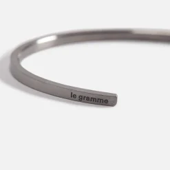 Best Sale Le Gramme 7G Bracelet Slick Brushed 925 Black Sterling Silver -Silver / Black