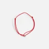 Shop Le Gramme 1G Entrelacs Cord Bracelet Slick Polished Red / Sterling Silver