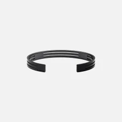 Hot Le Gramme 8G Punched Ribbon Bracelet Silver