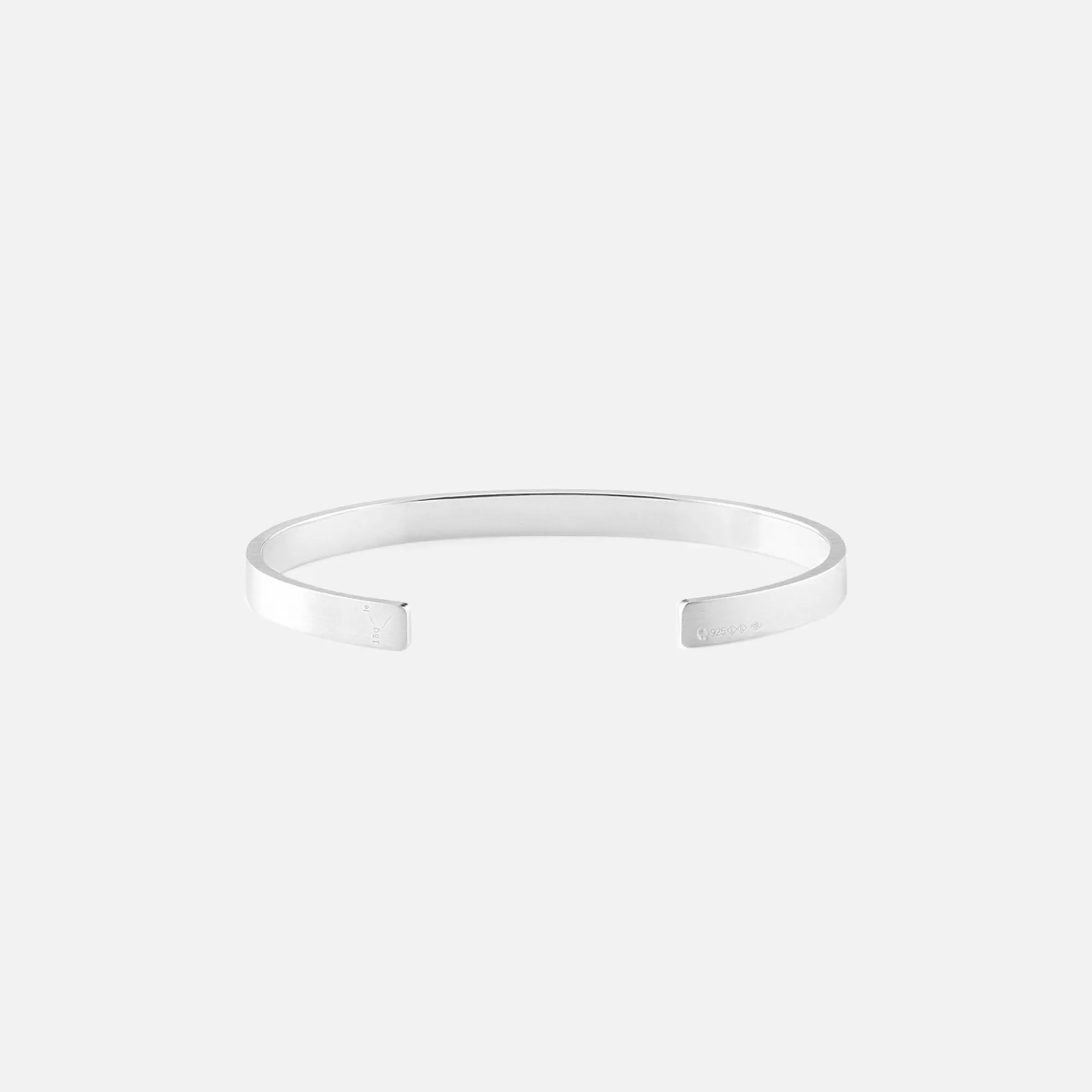 Shop Le Gramme 15G Ribbon Bracelet Brushed Sterling Silver