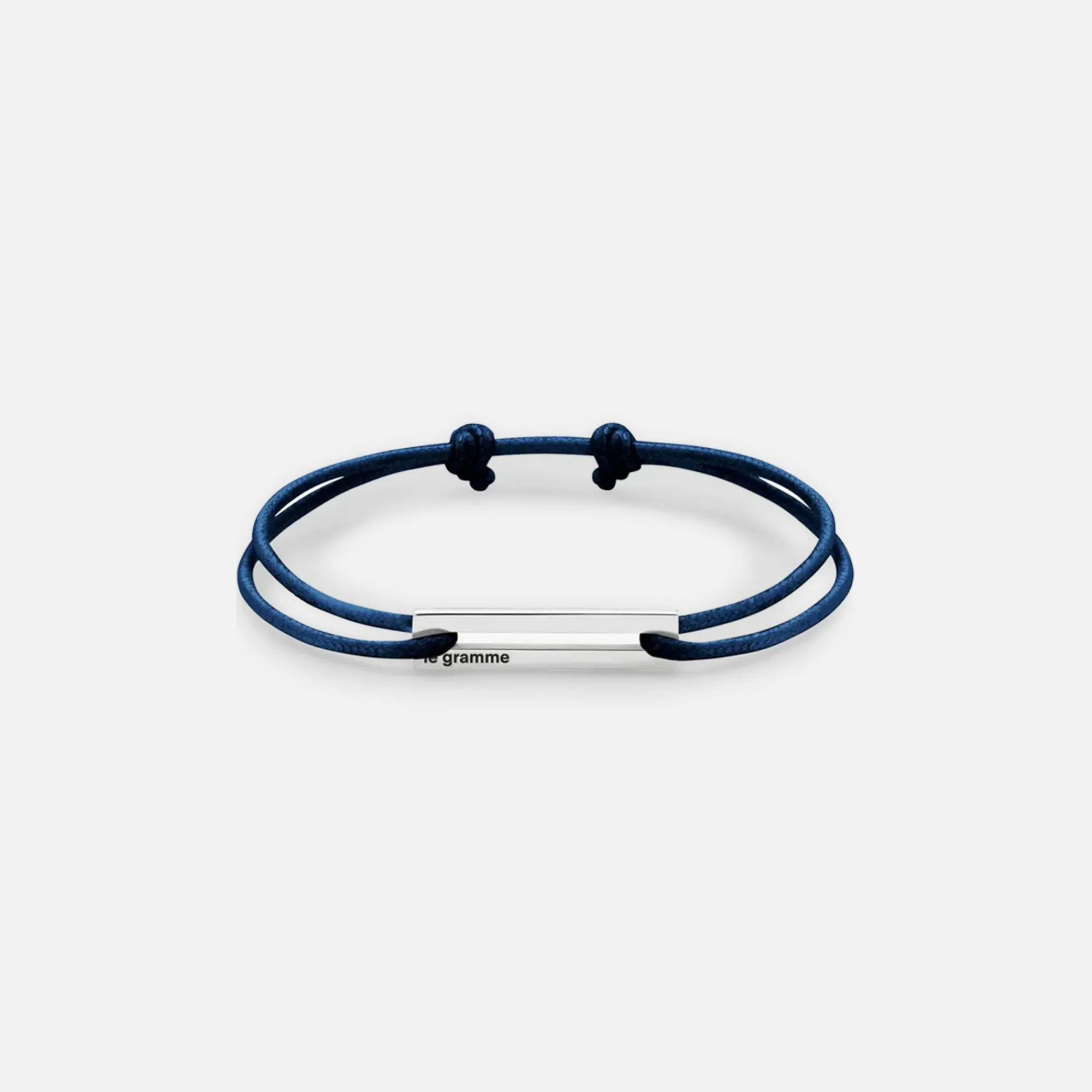 Flash Sale Le Gramme 1.7G Sterling Silver Cord Bracelet Silver / Navy