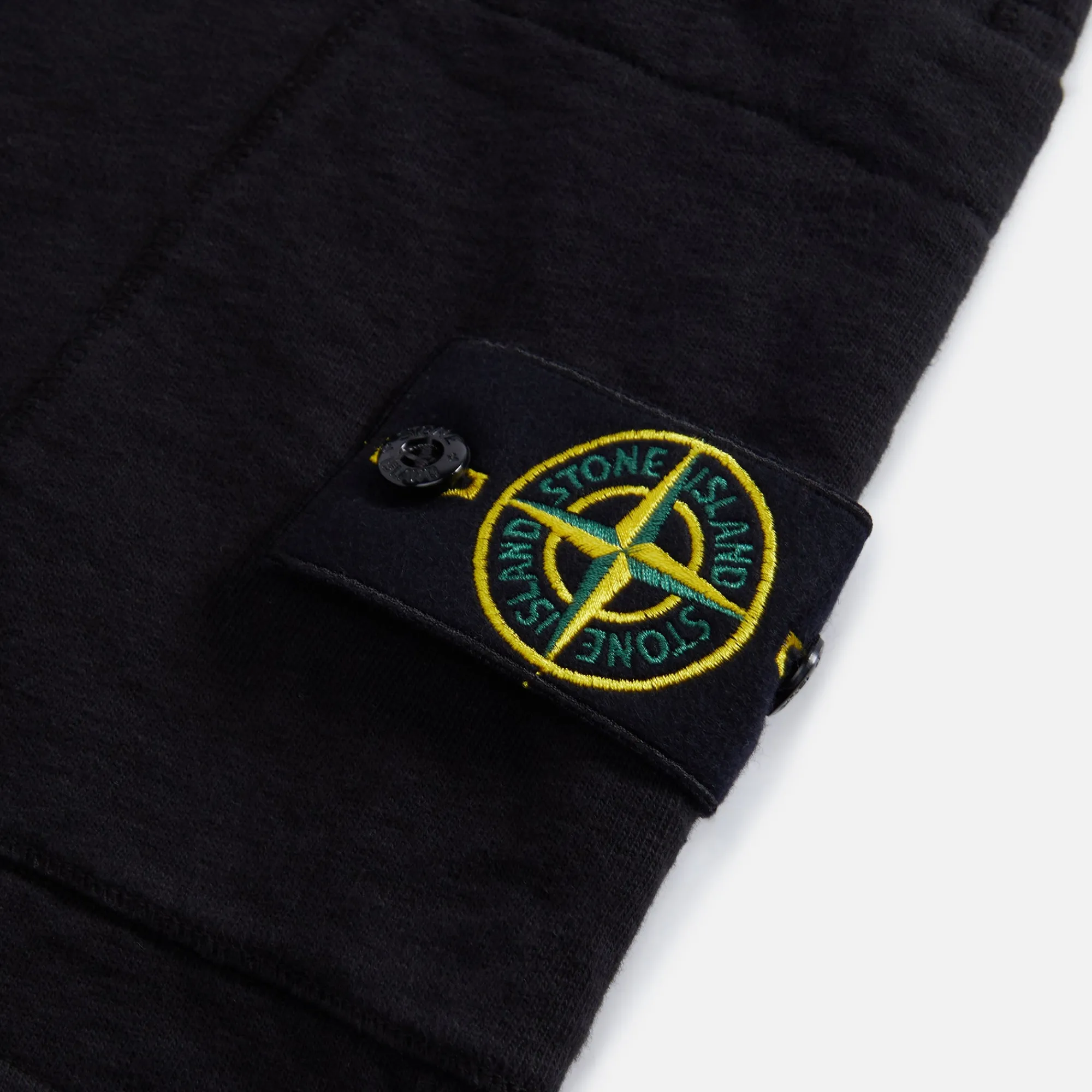 Best Sale Stone Island Garment Dyed Fleece Short Black