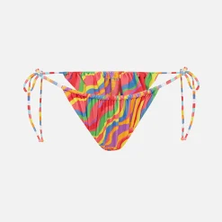 Best It's Now Cool Gathered Tie Up Bottom Rainbow