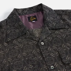 Discount Needles Geometric Jacquard Classic Shirt Brown