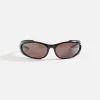 Store Balenciaga Geometric Sunglasses Black / Grey