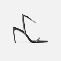 Best Saint Laurent Gippy 90 T.Steig Sandal Nero / Crystal