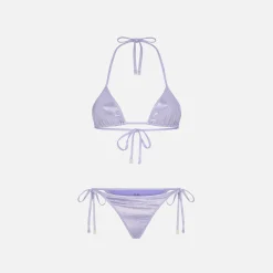 Hot The Attico Glossy Lycra Bikini Lavender