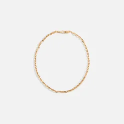 Cheap Emanuele Bicocchi Gold Link Chain W/ Arabesque Skulls Sterling Silver