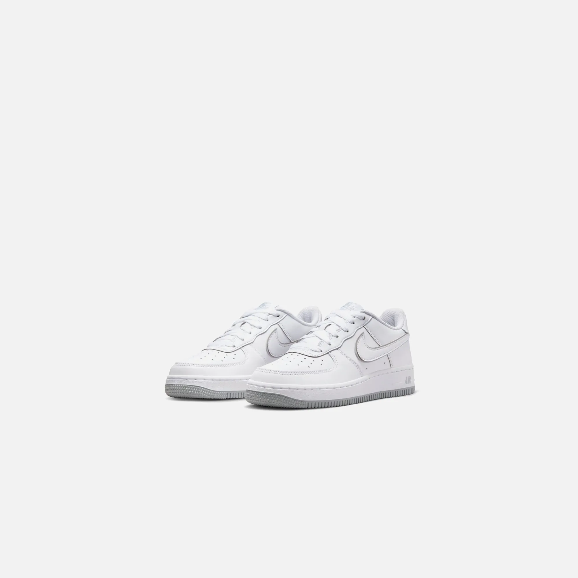 Best Sale Nike Grade School Air Force 1 White / Wolf Grey / White