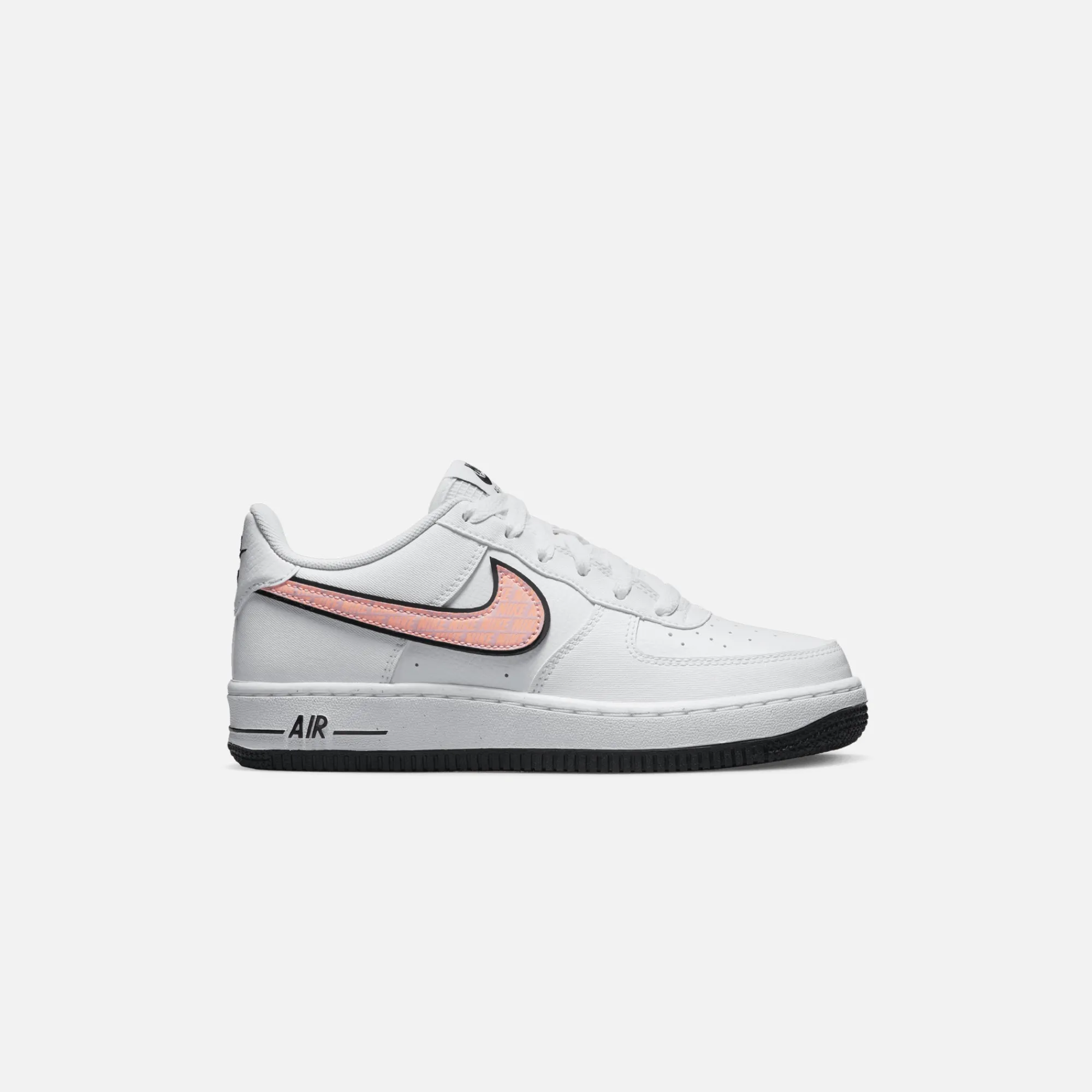 Best Sale Nike Grade School Air Force 1 White / Sunset Glow / Doll / Yellow Strike / Black