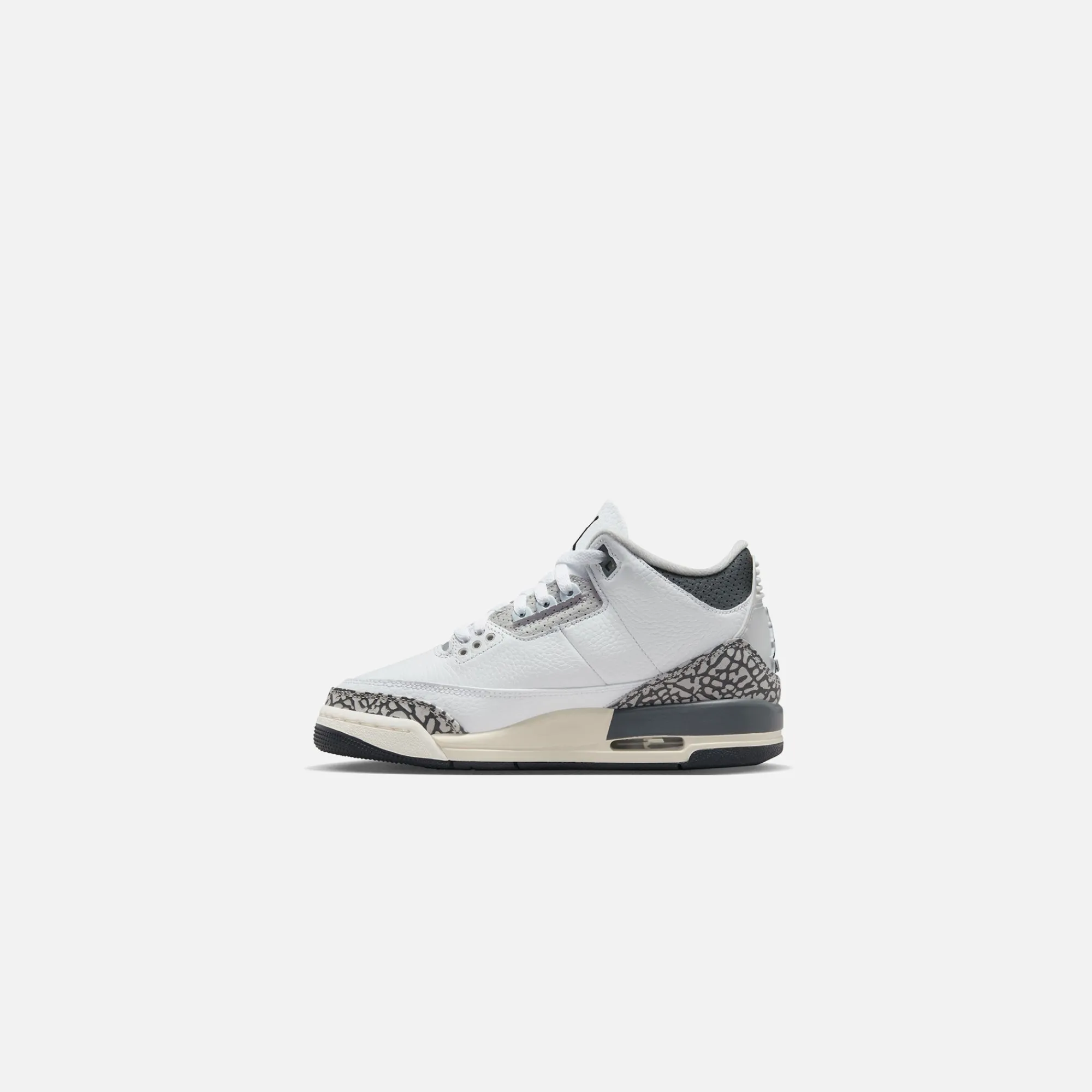 Best Nike Gs Air Jordan 3 Retro Hns White / Black Iron / Light Ash Grey