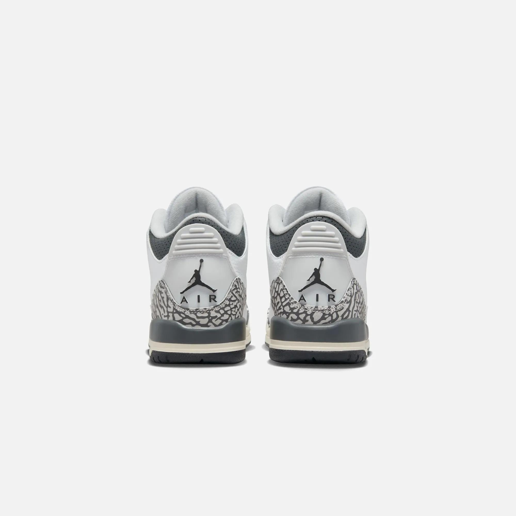 Best Nike Gs Air Jordan 3 Retro Hns White / Black Iron / Light Ash Grey