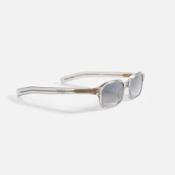 Cheap Flatlist Hanky Sunglasses Crystal Grey / Smoke Gradient