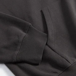 Best Essentials Heavy Waffle Raglan Hoodie Off-Black