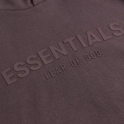 Sale Essentials Heavy Waffle Raglan Hoodie Plum
