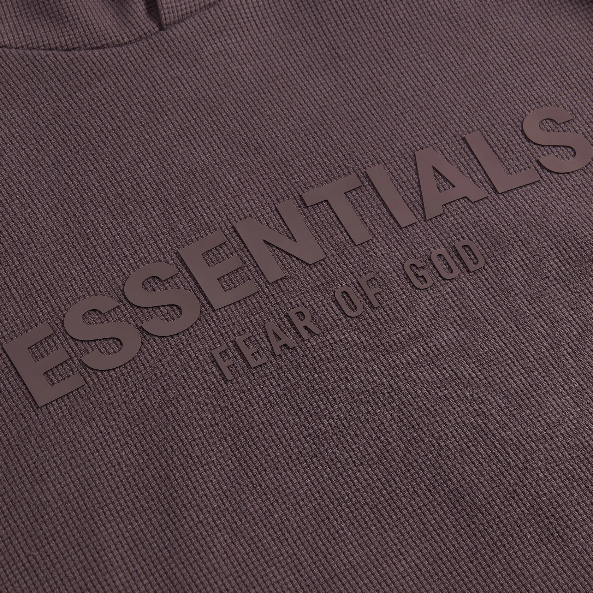 Sale Essentials Heavy Waffle Raglan Hoodie Plum