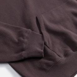Sale Essentials Heavy Waffle Raglan Hoodie Plum