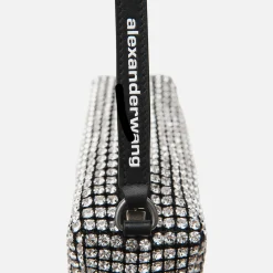 New Alexander Wang Heiress Medium Pouch White Crystals