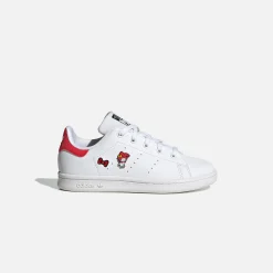 Clearance adidas Infant Stan Smith Chalk White / Core Black / Vivid Red