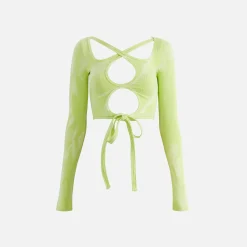 Fashion Dion Lee Interlink Long Sleeve Top Washed Light Zest