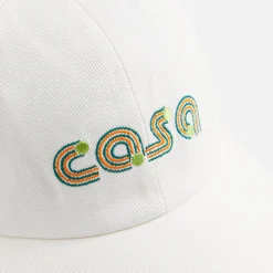 Cheap Casablanca Jeu De Tennis Embroidered Cap White