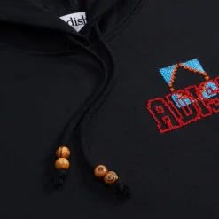 Hot Adish Kharaz Logo Hooded Sweatshirt Black