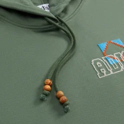 Store Adish Kharaz Logo Hooded Sweatshirt Olive Green