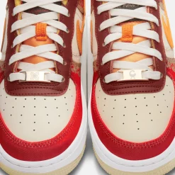 Outlet Nike Kids Air Force 1 Prm Nyc T2 Habanero Red / Light Curry / Coconut