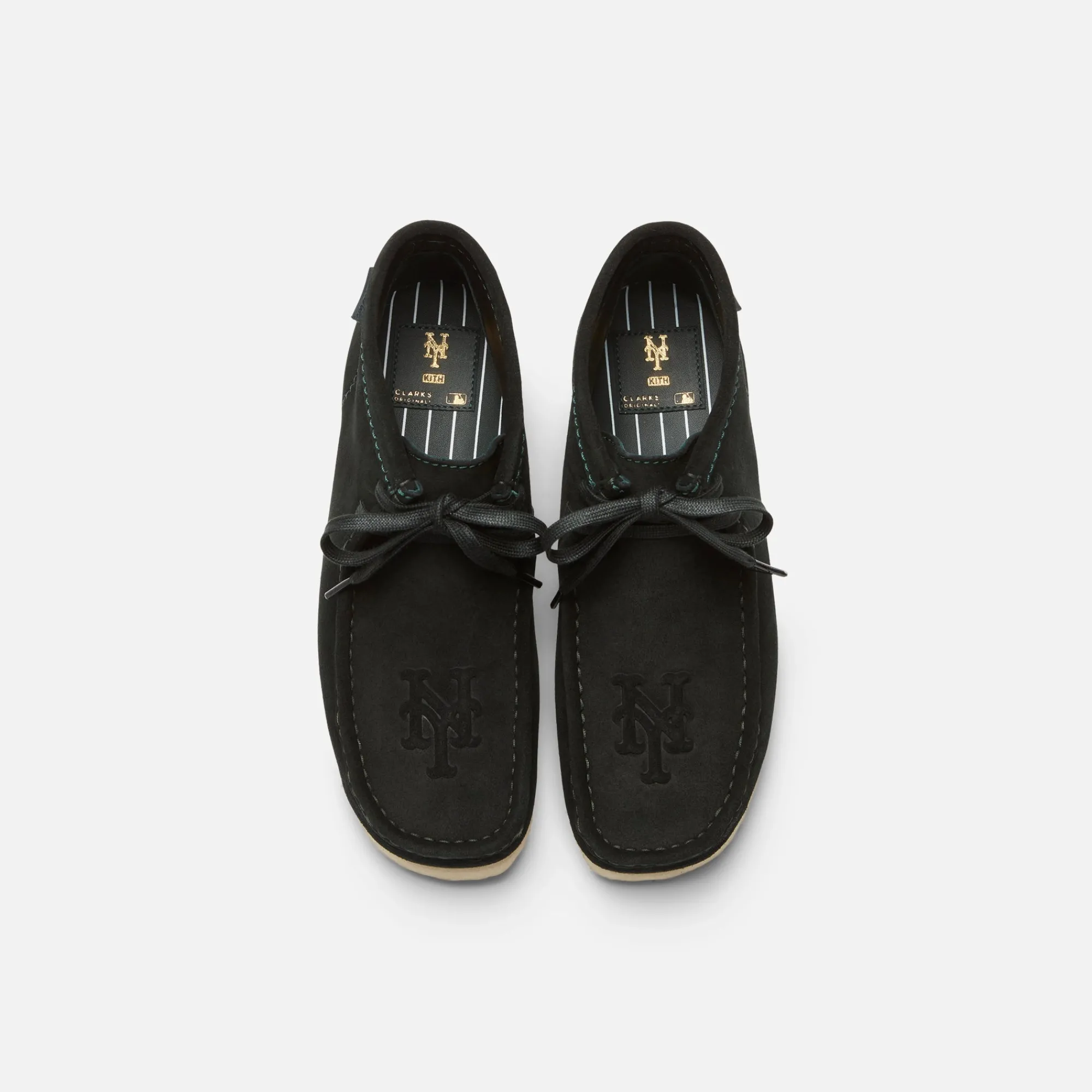 Cheap Kith & Clarks For New York Mets Wallabee Boot Dark Green Suede