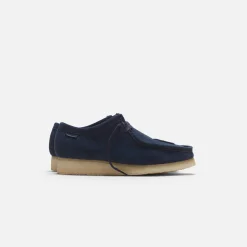 New Kith & Clarks For New York Yankees Wallabee Dark Blue Suede