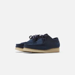 New Kith & Clarks For New York Yankees Wallabee Dark Blue Suede