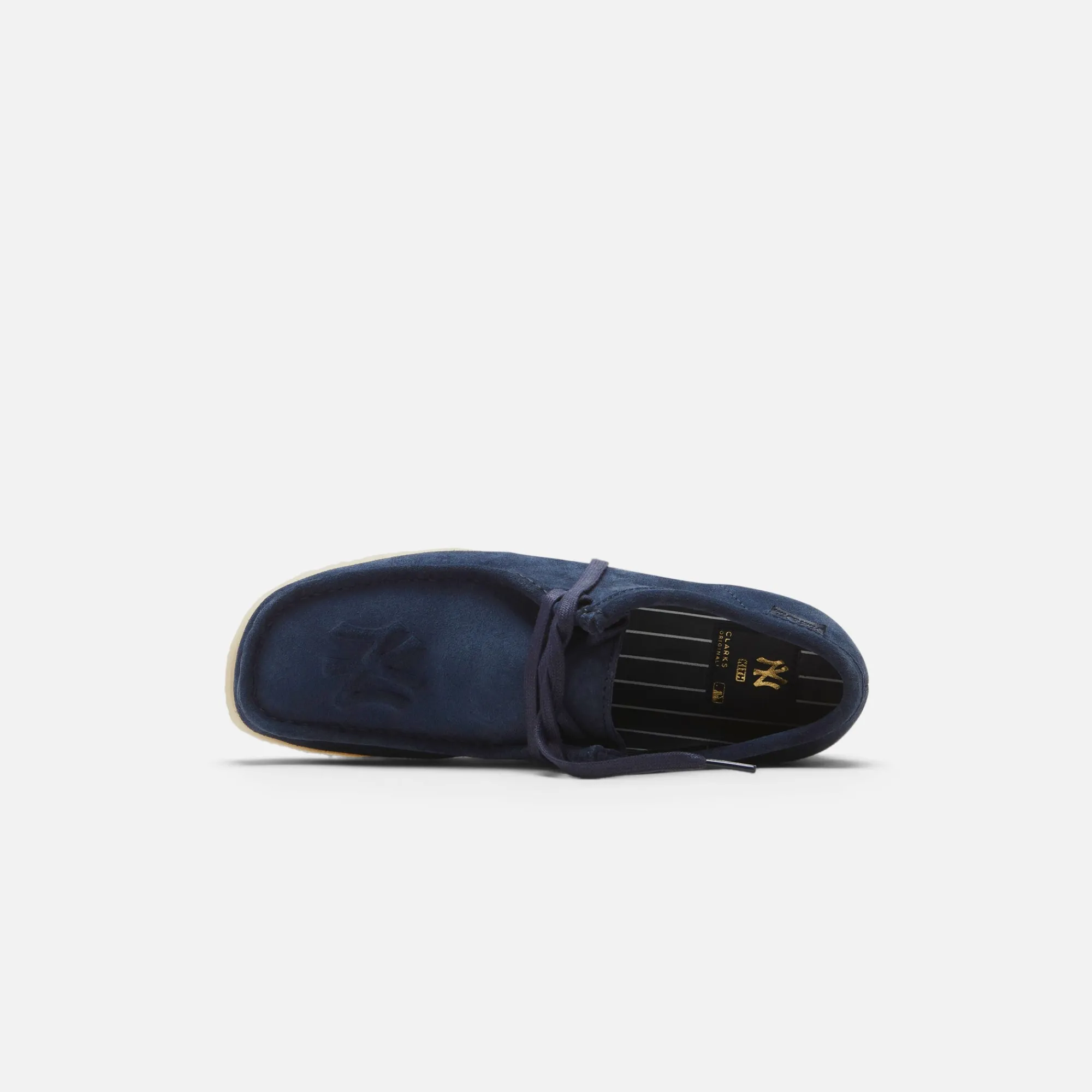New Kith & Clarks For New York Yankees Wallabee Dark Blue Suede