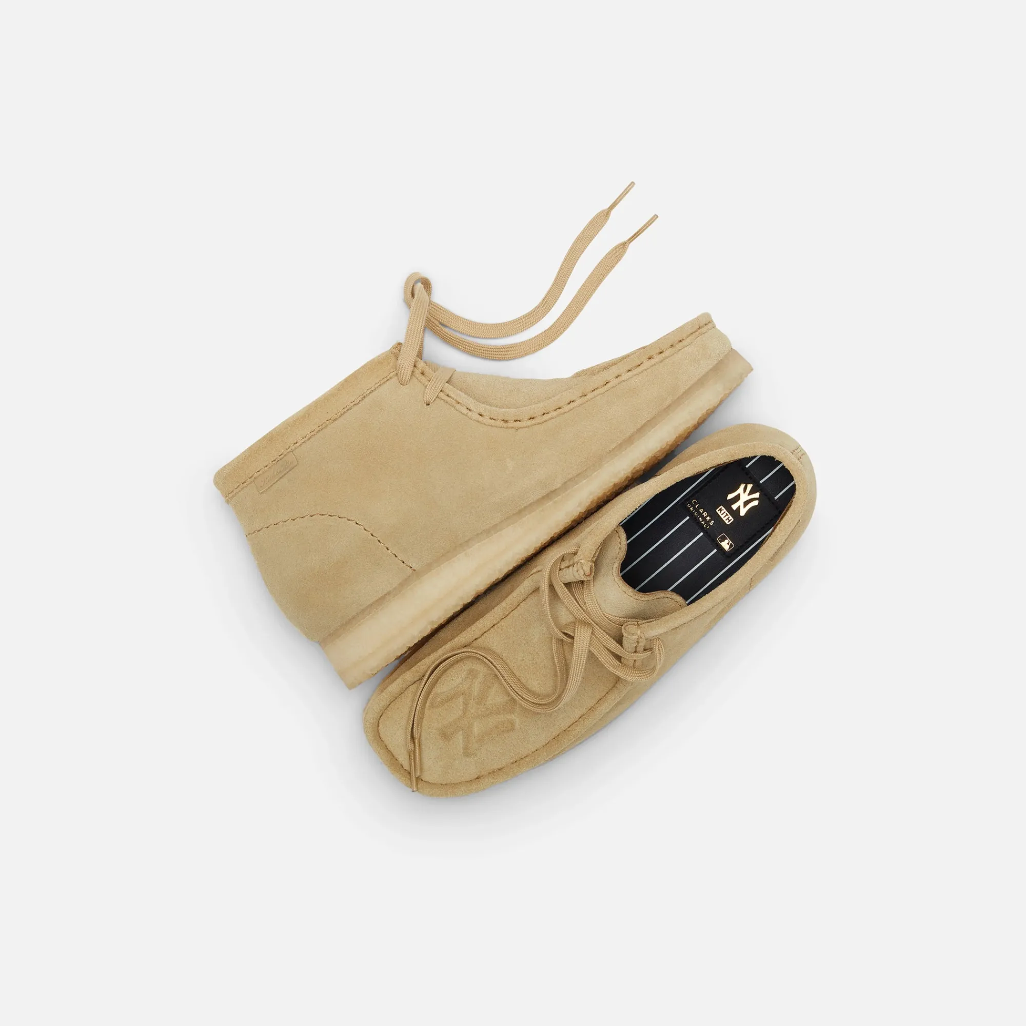 Best Sale Kith & Clarks For New York Yankees Wallabee Boot Maple Suede