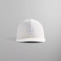 Cheap Kith & New Era For Los Angeles Dodgers Novelty Corduroy 59Fifty Low Profile Sandrift