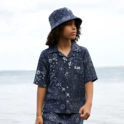 Sale Kith Baby All-Over Print Paisley Camp Shirt Nocturnal