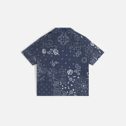 Sale Kith Baby All-Over Print Paisley Camp Shirt Nocturnal