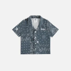 Best Kith Baby All-Over Print Paisley Camp Shirt Court