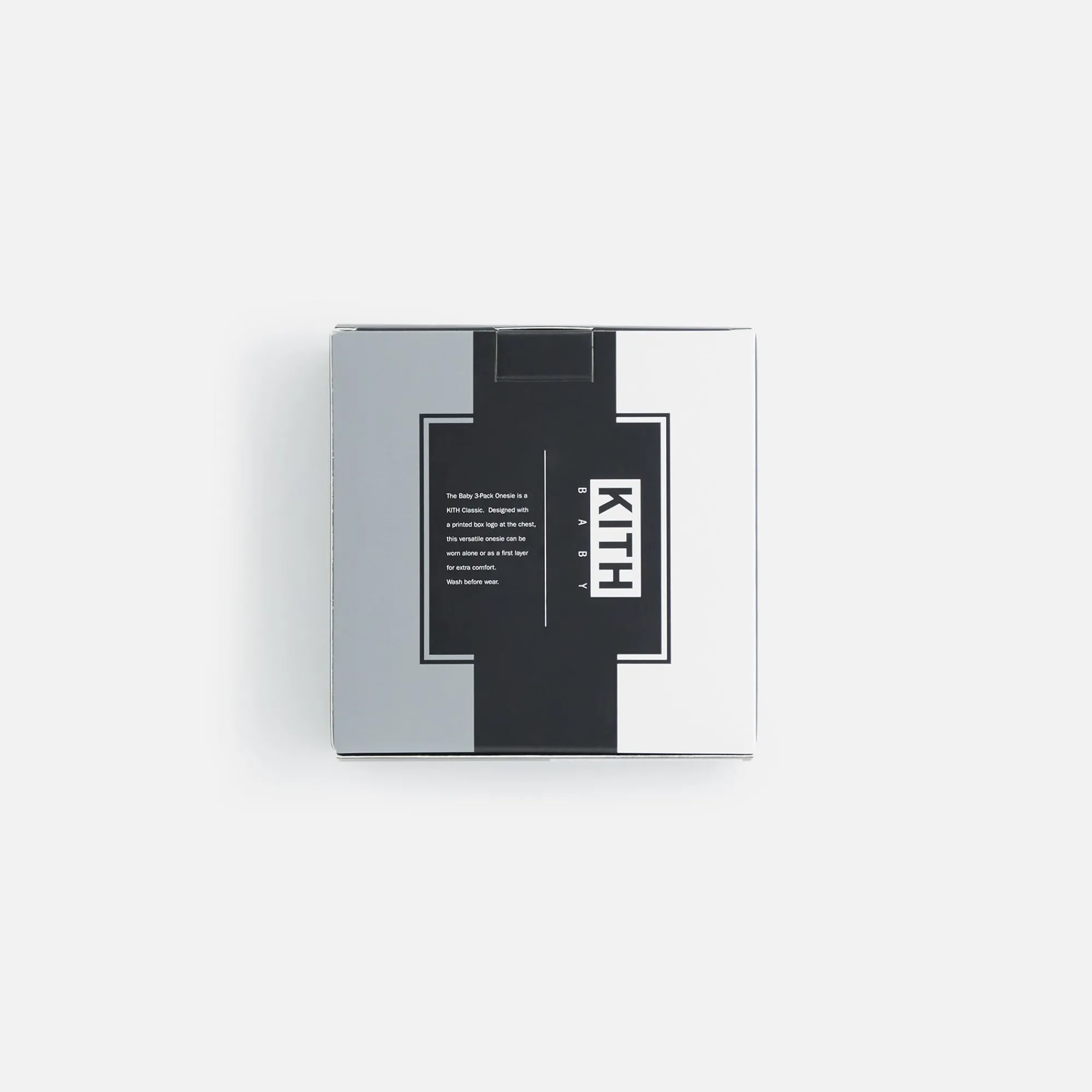 Shop Kith Baby Core 3-Pack Onesies Black / White / Light Heather