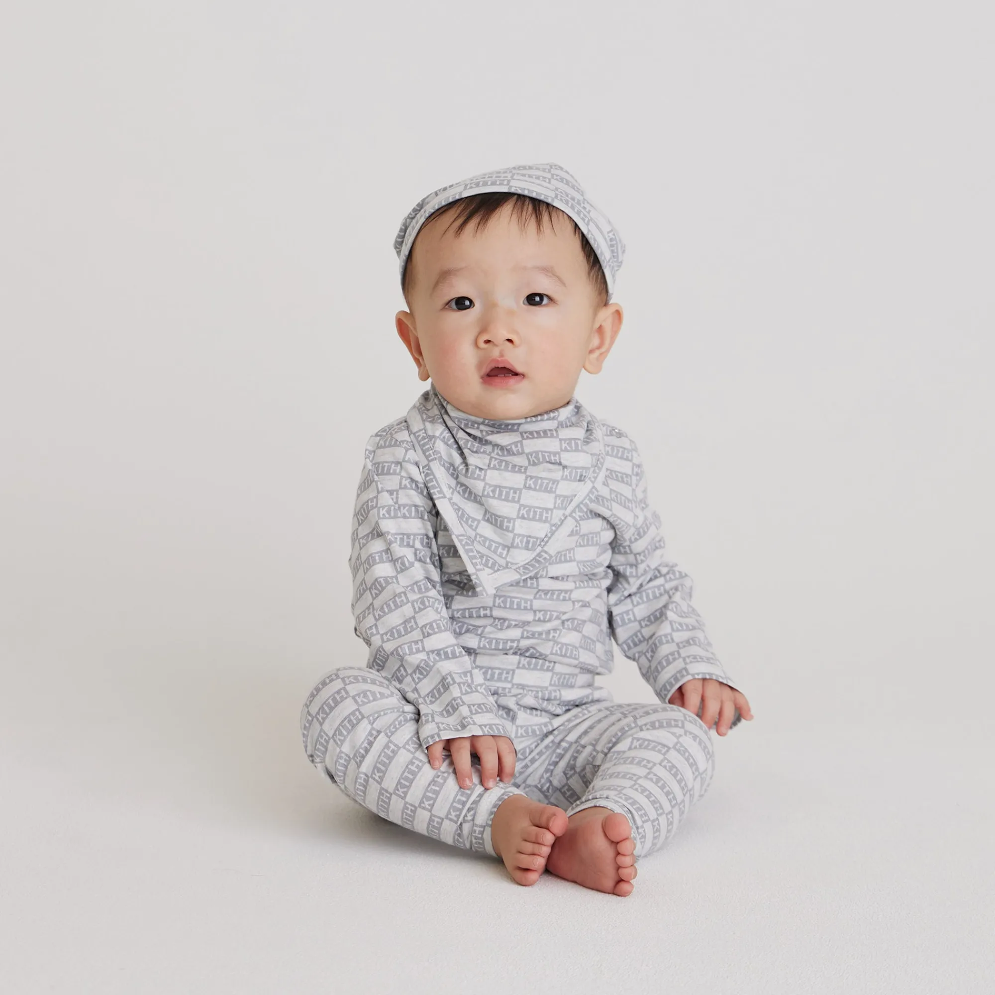 Shop Kith Baby Monogram Gift Set Light Heather Grey