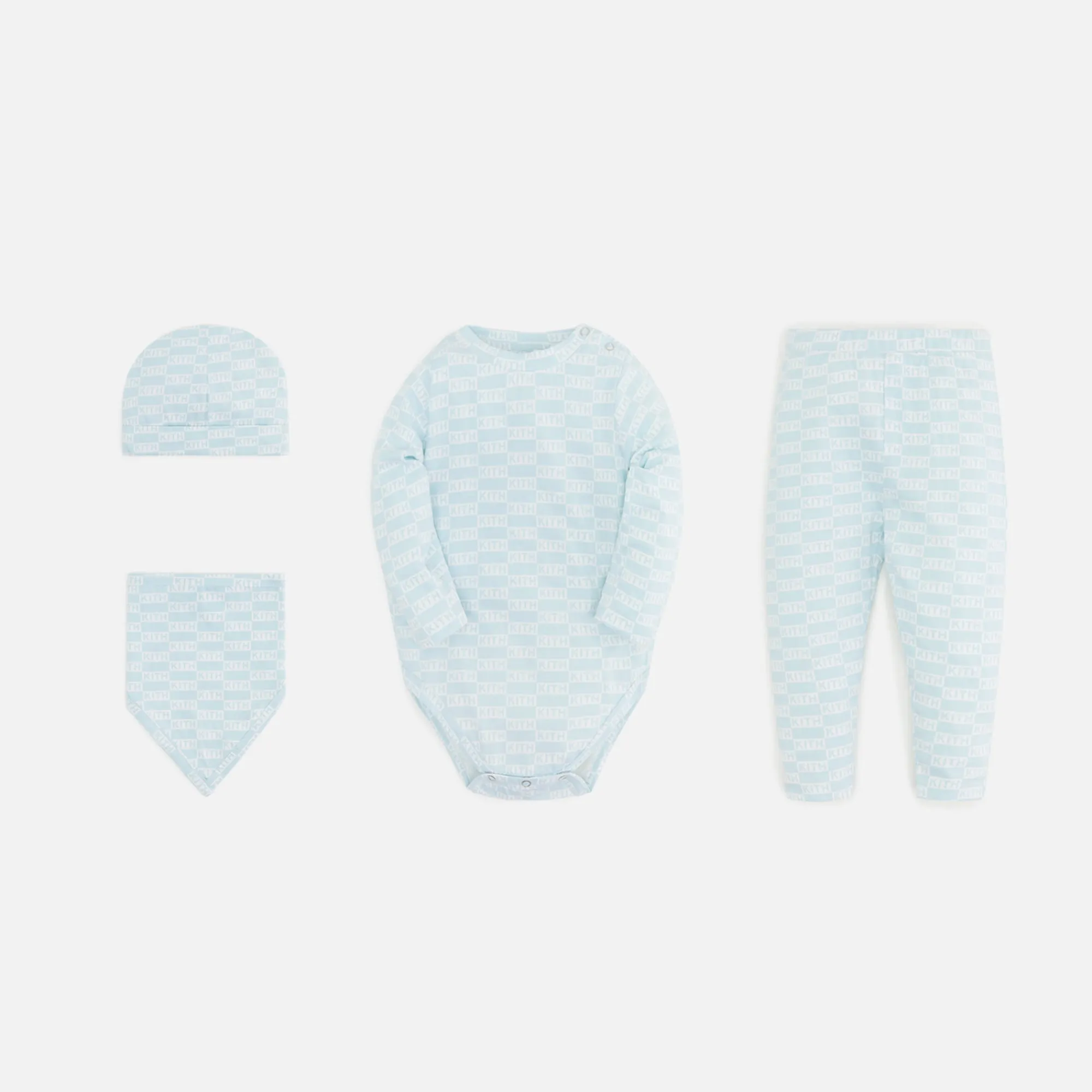 New Kith Baby Monogram Gift Set Sterling Blue