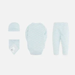 New Kith Baby Monogram Gift Set Sterling Blue