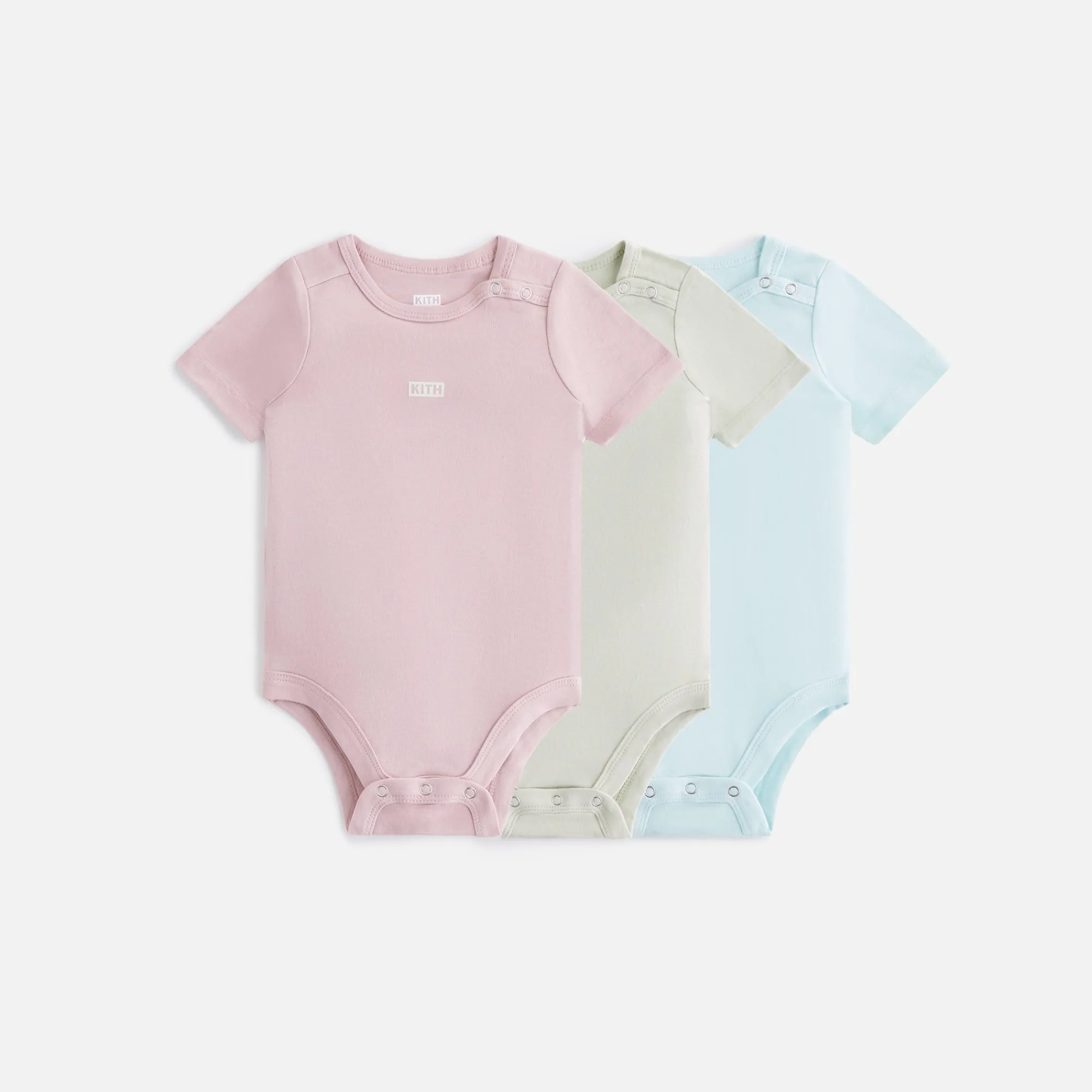 Cheap Kith Baby 3-Pack Onesie Dusty Quartz