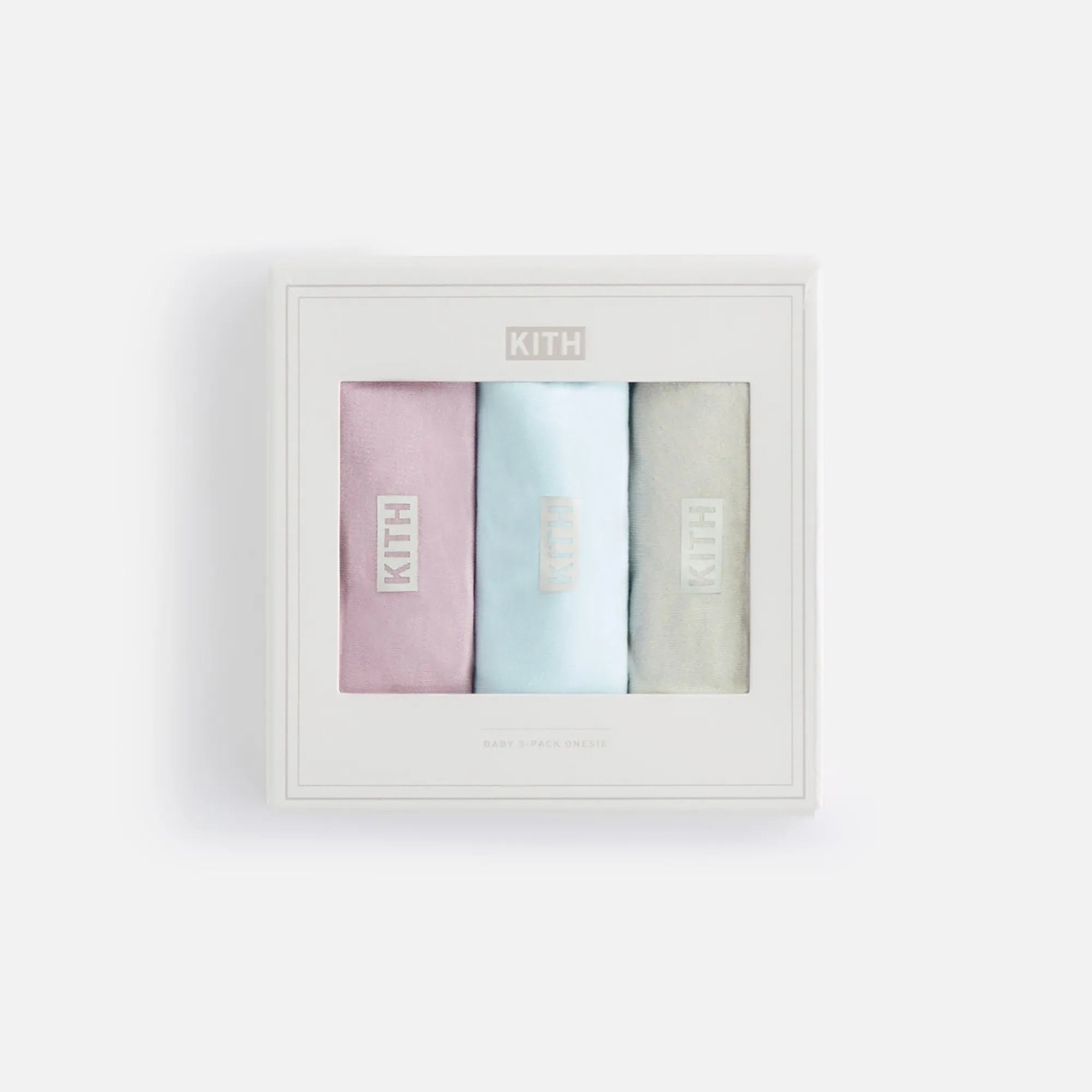 Cheap Kith Baby 3-Pack Onesie Dusty Quartz