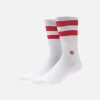 Flash Sale Kith Classics X Stance Fall '18 Crew Sock White / Red