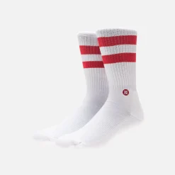Flash Sale Kith Classics X Stance Fall '18 Crew Sock White / Red