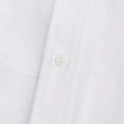 Flash Sale Kith Clayton Boxy Collared Overshirt White