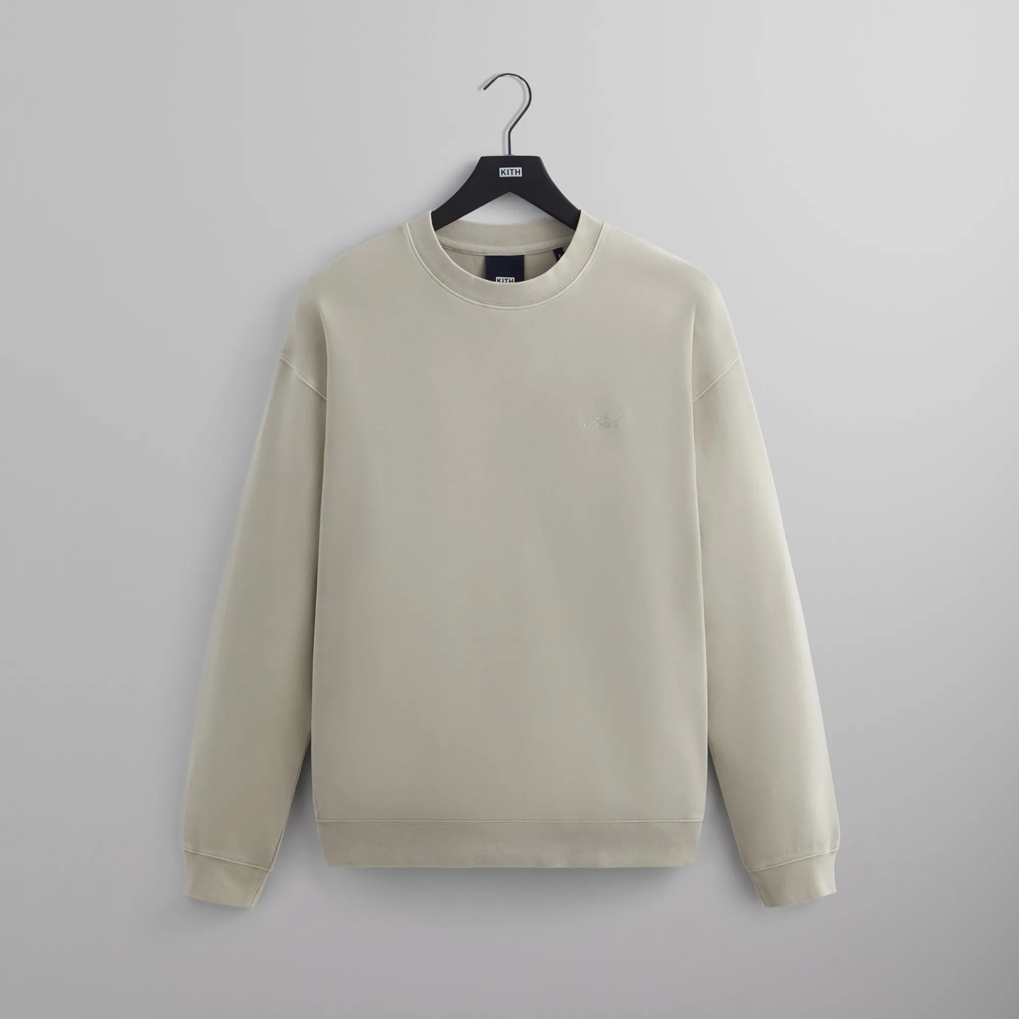 Clearance Kith Crystal Wash Interlock Vintage Crewneck Field