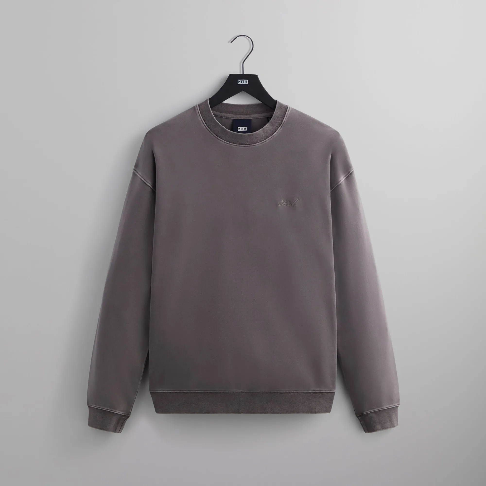 Flash Sale Kith Crystal Wash Interlock Vintage Crewneck Thunder